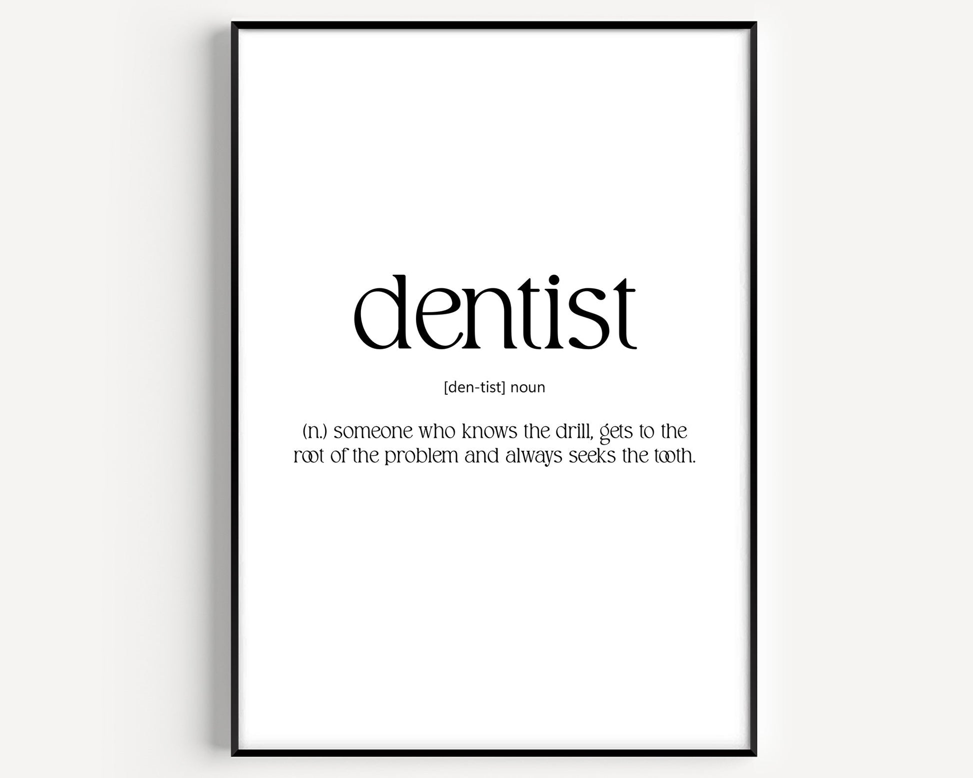 Dentist Definition Print - Magic Posters