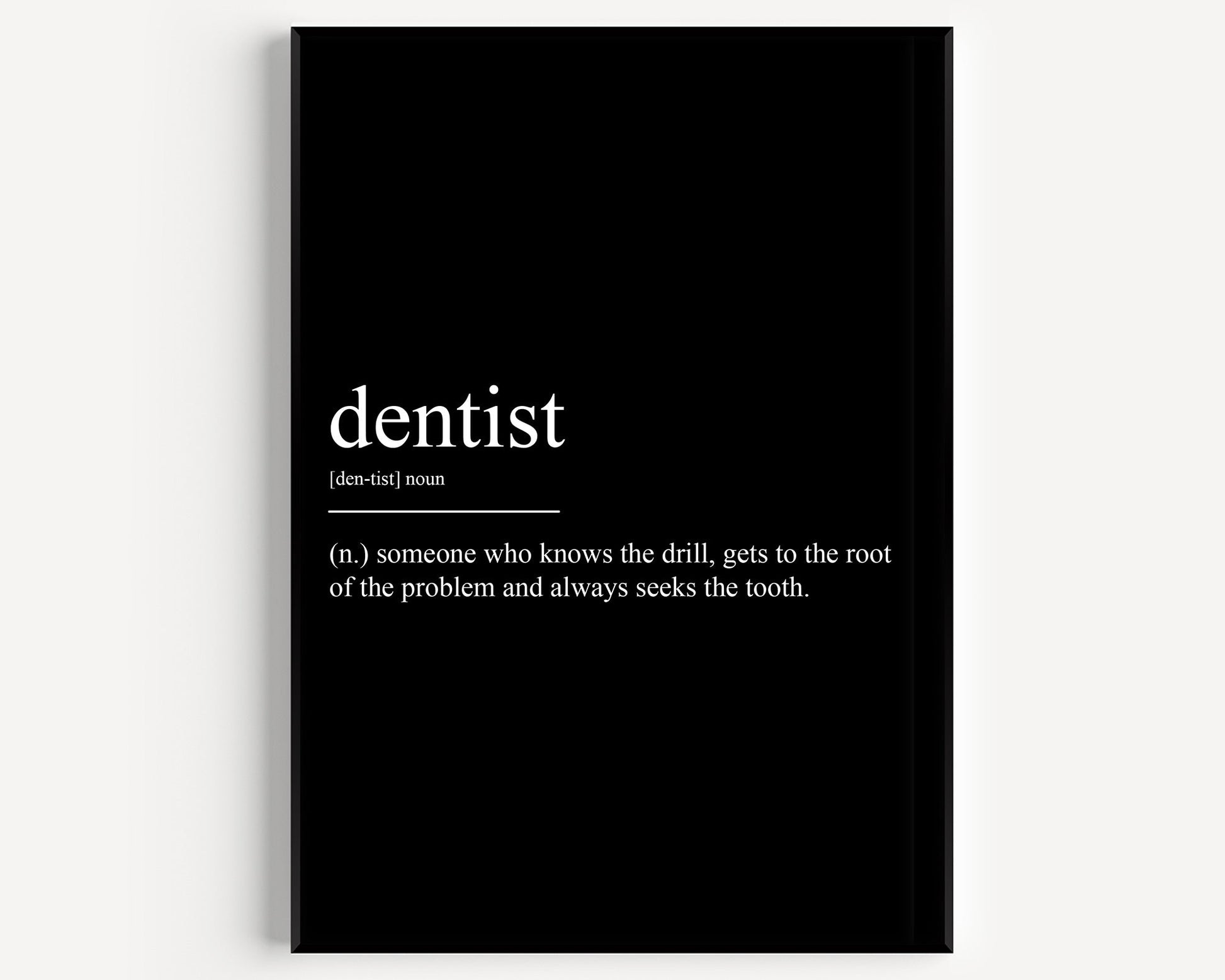 Dentist Definition Print - Magic Posters