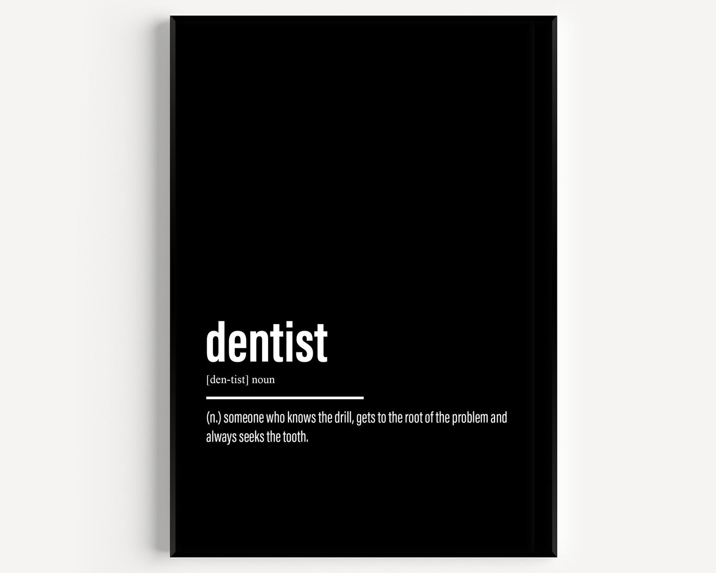 Dentist Definition Print - Magic Posters