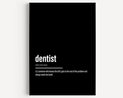 Dentist Definition Print - Magic Posters