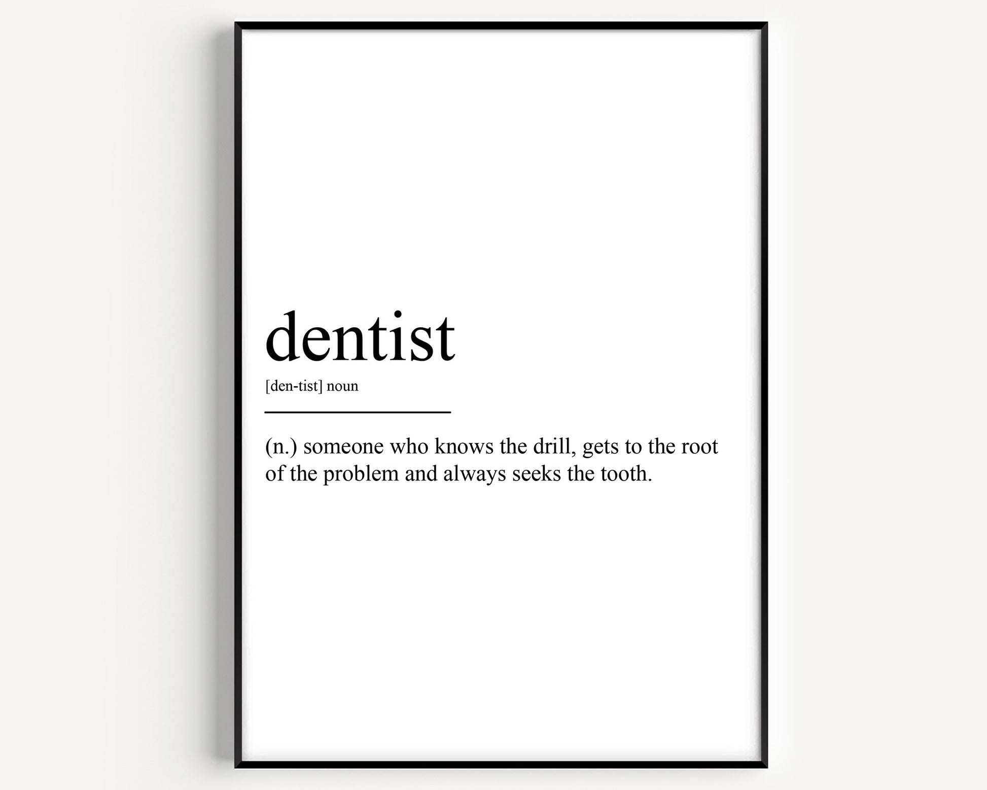 Dentist Definition Print - Magic Posters