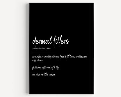 Dermal Fillers Definition Print - Magic Posters