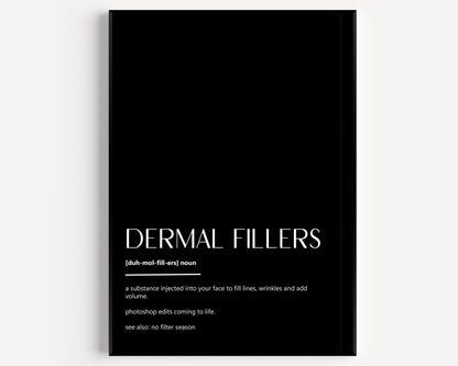 Dermal Fillers Definition Print - Magic Posters