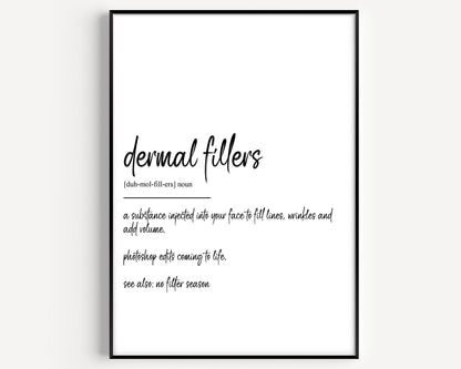 Dermal Fillers Definition Print - Magic Posters