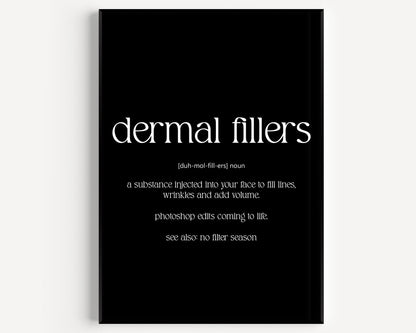 Dermal Fillers Definition Print - Magic Posters