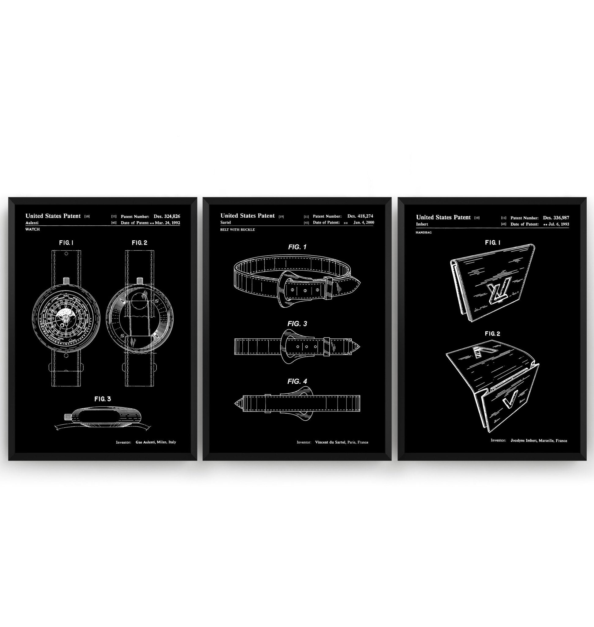 Designer Fashion Set Of 3 Patent Prints - Magic Posters