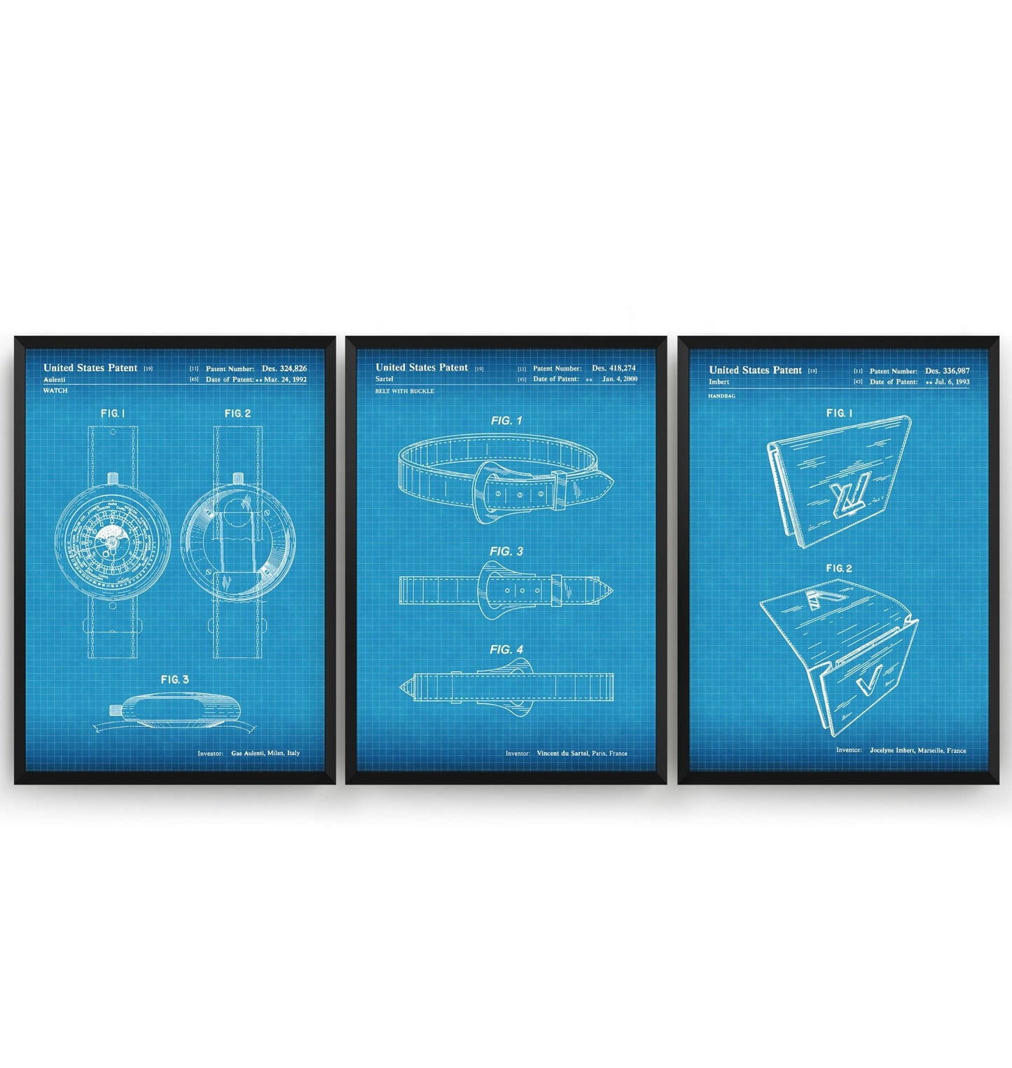 Designer Fashion Set Of 3 Patent Prints - Magic Posters