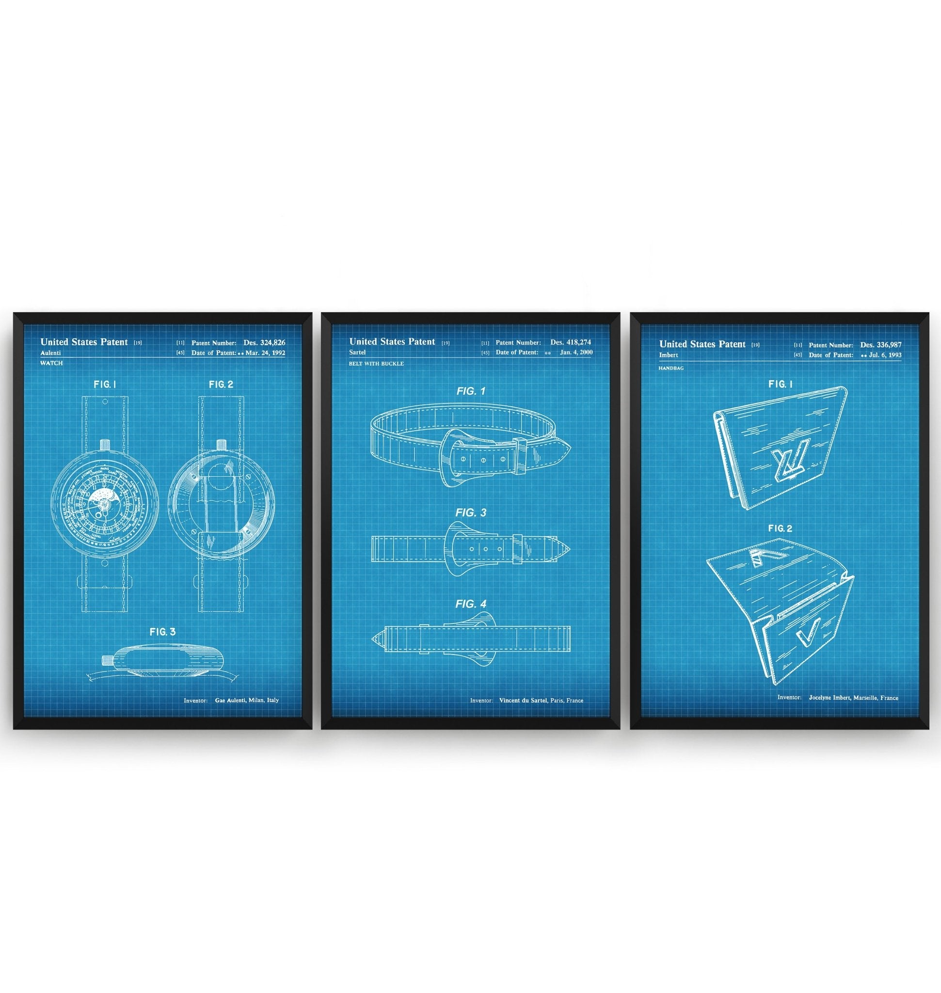 Designer Fashion Set Of 3 Patent Prints - Magic Posters