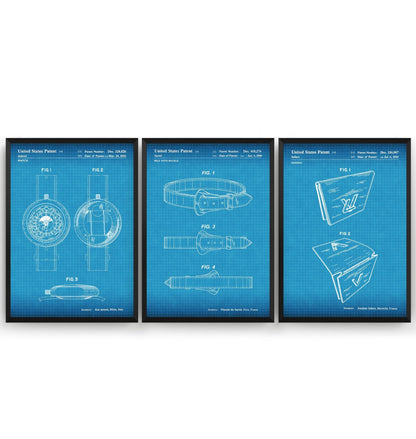 Designer Fashion Set Of 3 Patent Prints - Magic Posters