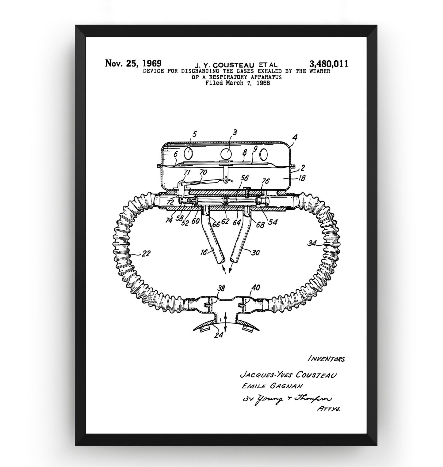 Device for Discharging Gases 1969 Patent Print - Magic Posters