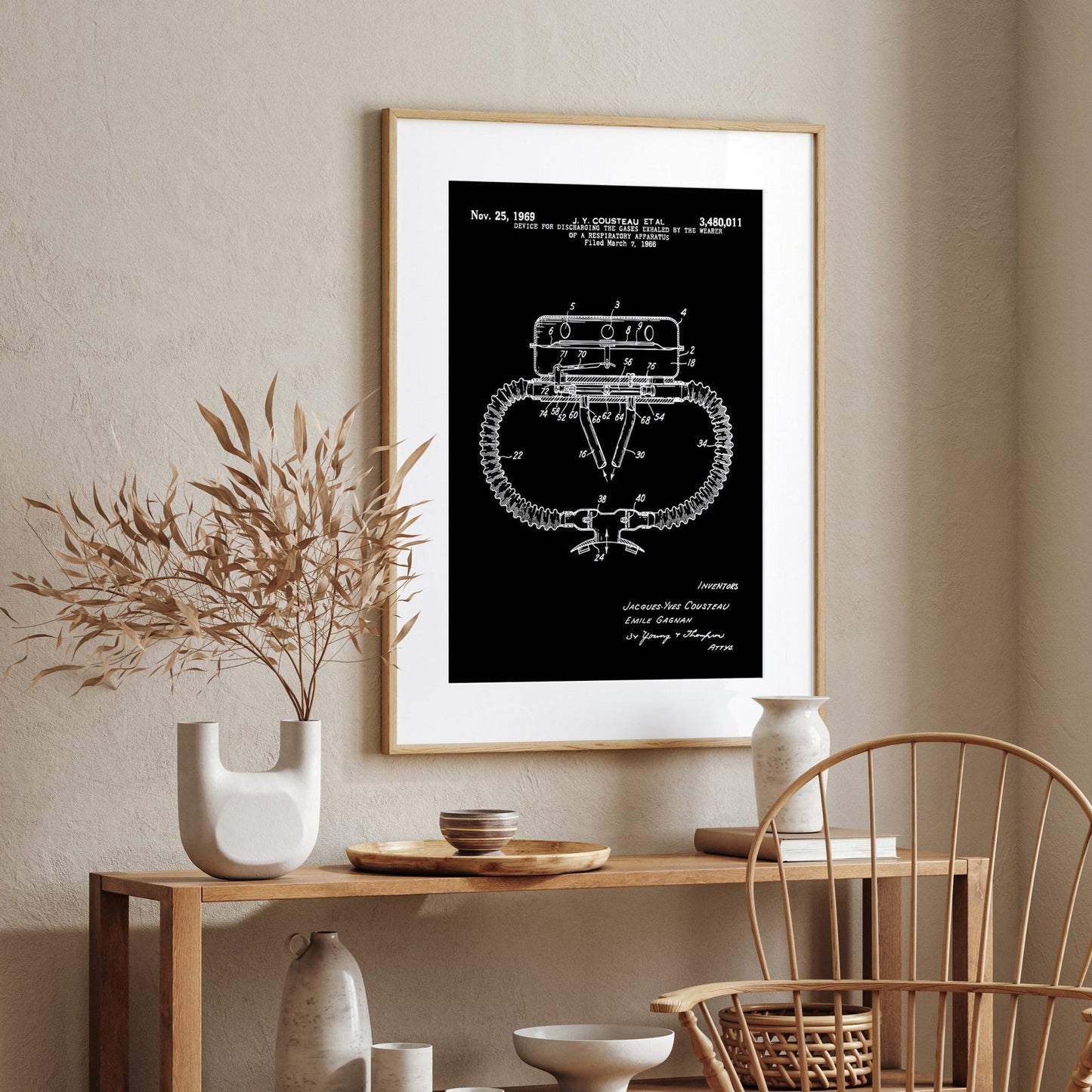 Device for Discharging Gases 1969 Patent Print - Magic Posters