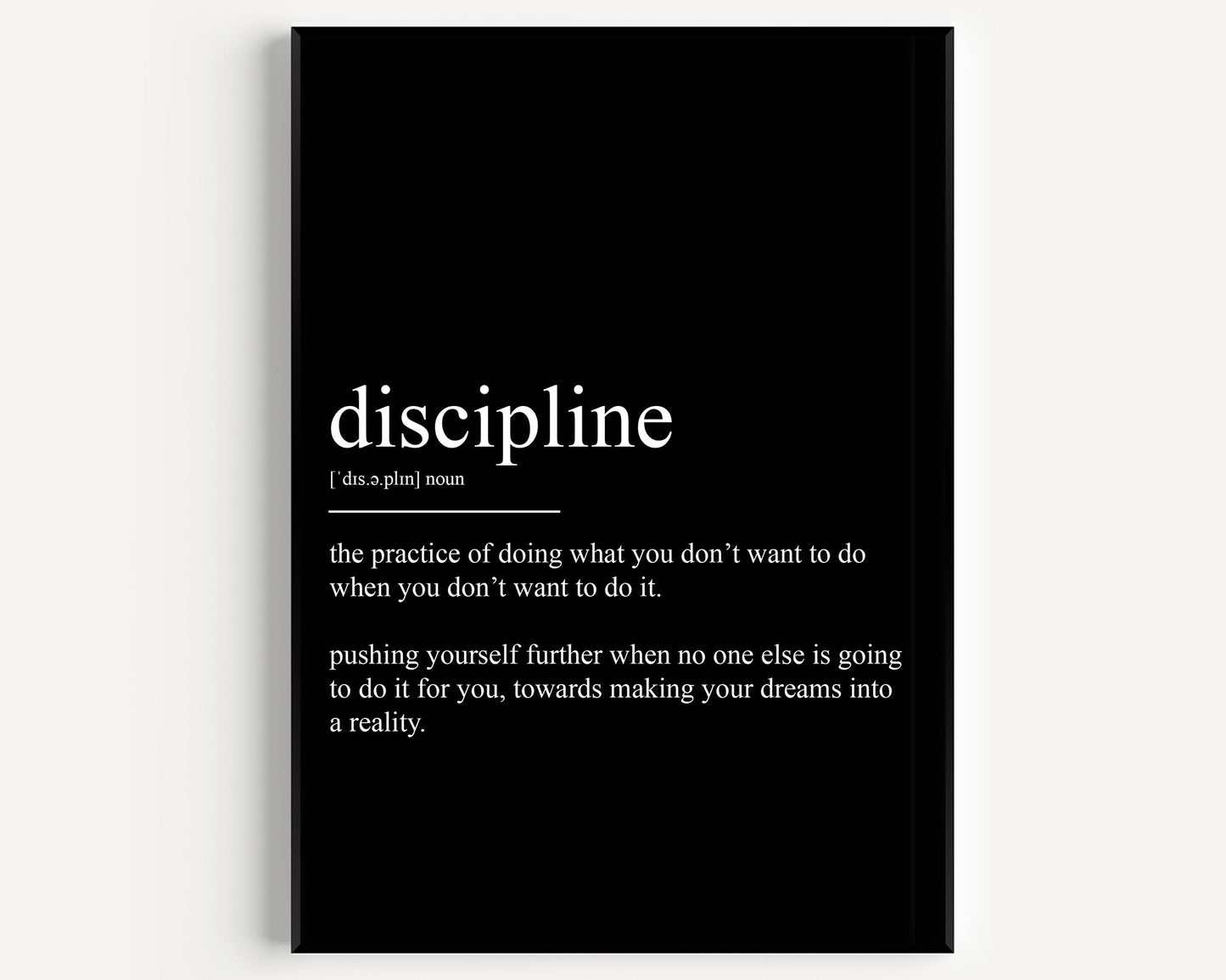 Discipline Definition Print - Magic Posters