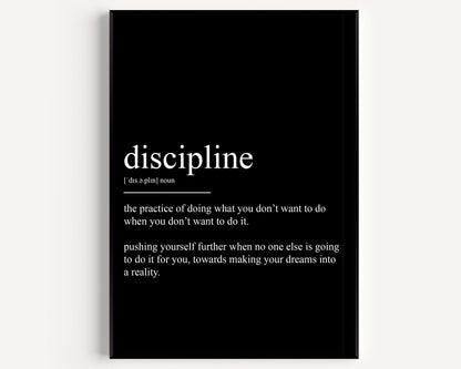 Discipline Definition Print - Magic Posters