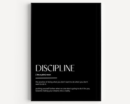 Discipline Definition Print - Magic Posters