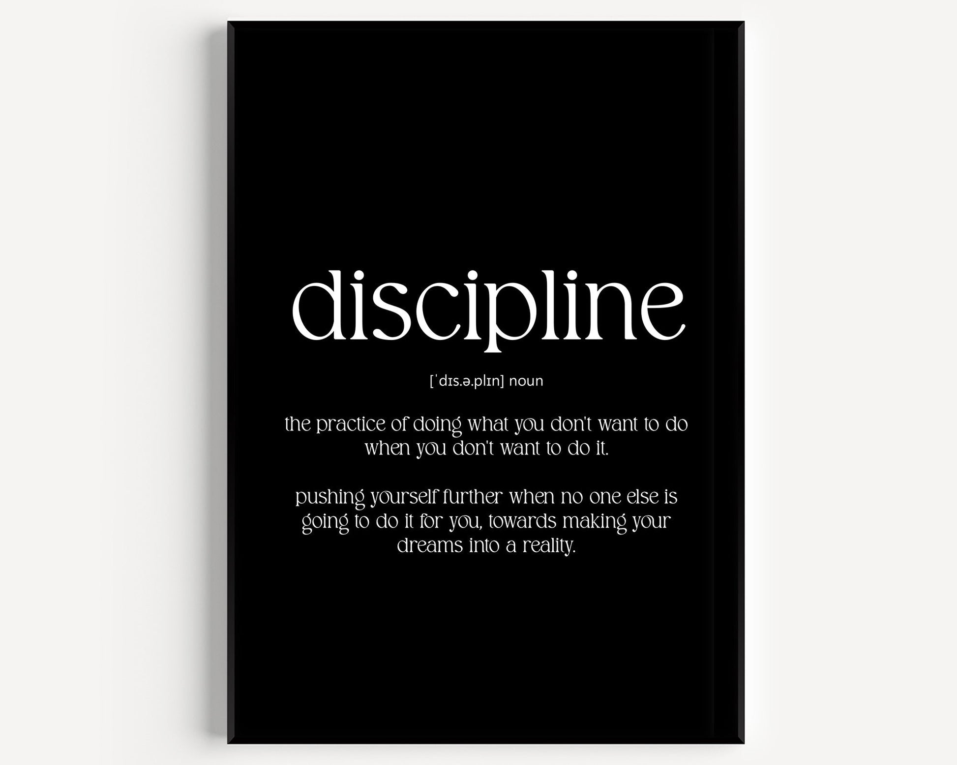 Discipline Definition Print - Magic Posters