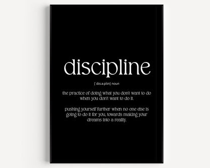 Discipline Definition Print - Magic Posters