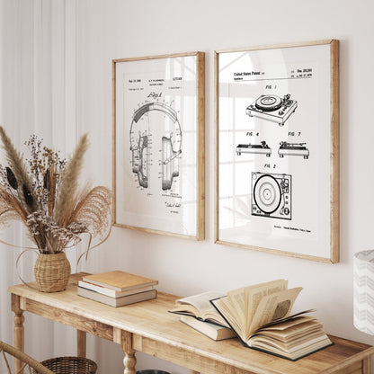 DJ Audio Set Of 2 Patent Prints - Magic Posters