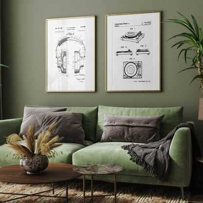 DJ Audio Set Of 2 Patent Prints - Magic Posters