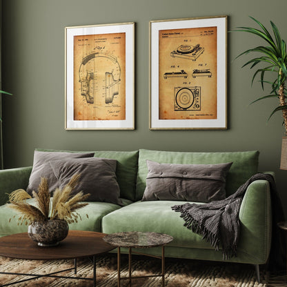 DJ Audio Set Of 2 Patent Prints - Magic Posters