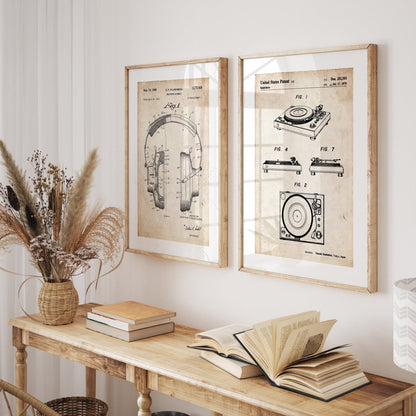 DJ Audio Set Of 2 Patent Prints - Magic Posters