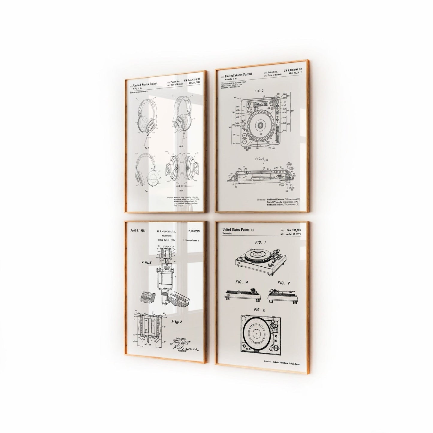 DJ Set Of 4 Patent Prints - Magic Posters