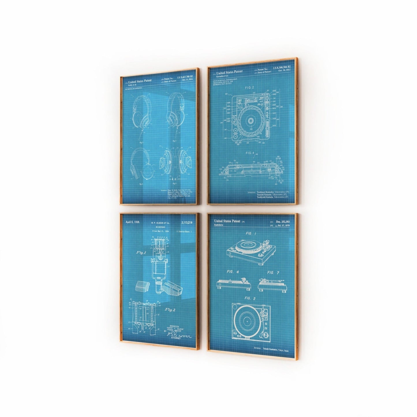 DJ Set Of 4 Patent Prints - Magic Posters