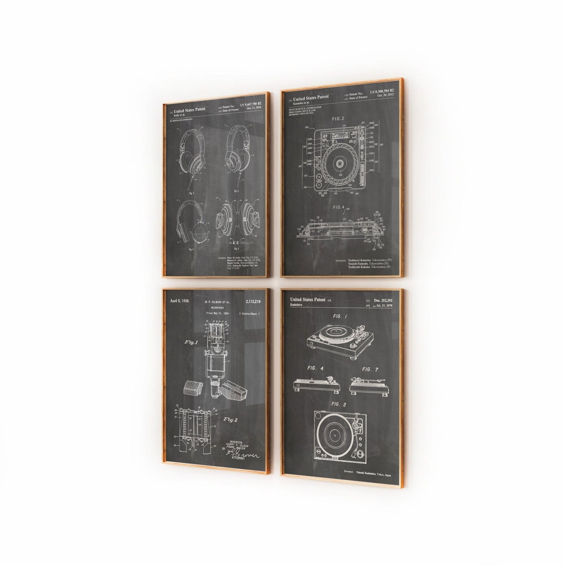 DJ Set Of 4 Patent Prints - Magic Posters