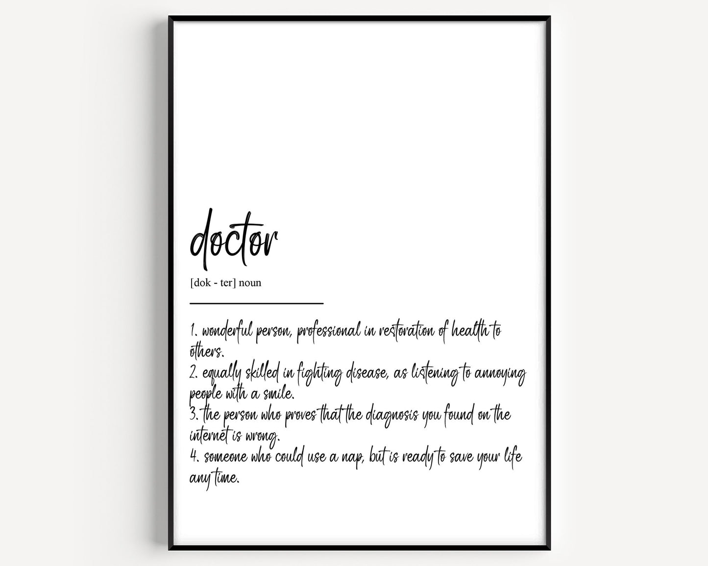 Doctor Definition Print - Magic Posters