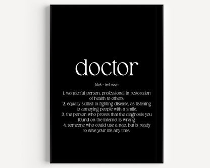 Doctor Definition Print - Magic Posters