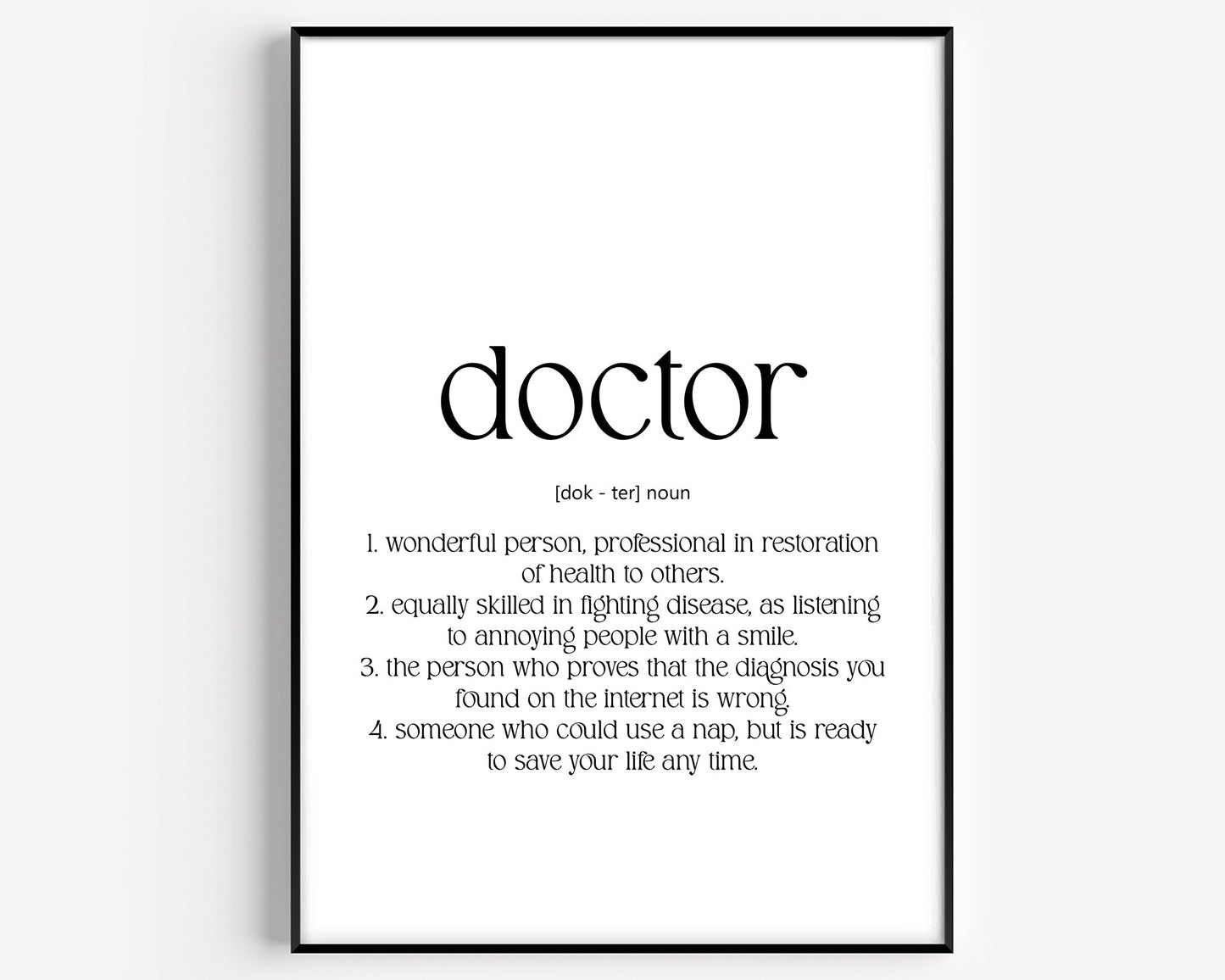 Doctor Definition Print - Magic Posters