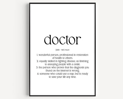 Doctor Definition Print - Magic Posters