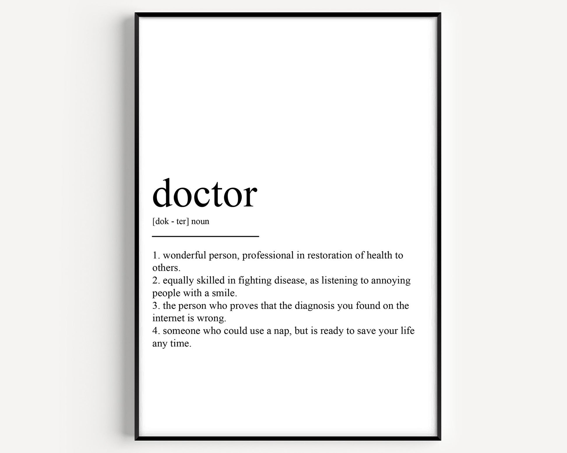 Doctor Definition Print - Magic Posters