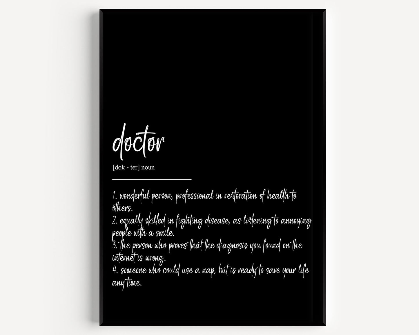 Doctor Definition Print - Magic Posters