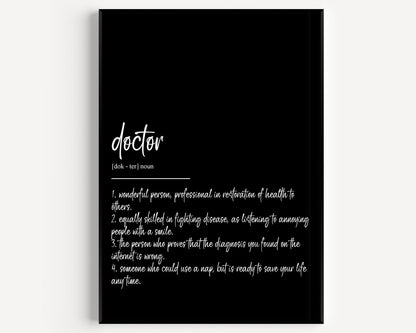 Doctor Definition Print - Magic Posters