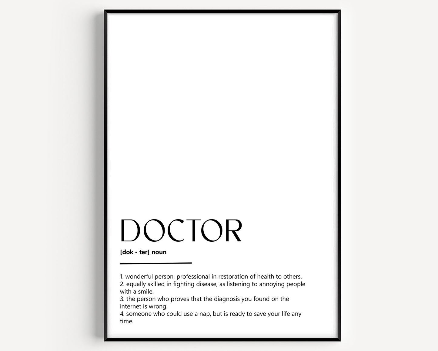 Doctor Definition Print - Magic Posters