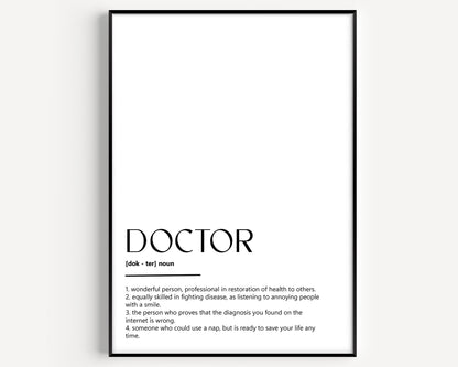 Doctor Definition Print - Magic Posters