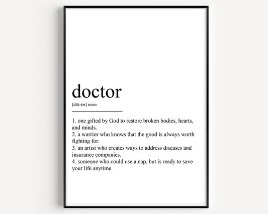 Doctor Definition Print V3 - Magic Posters