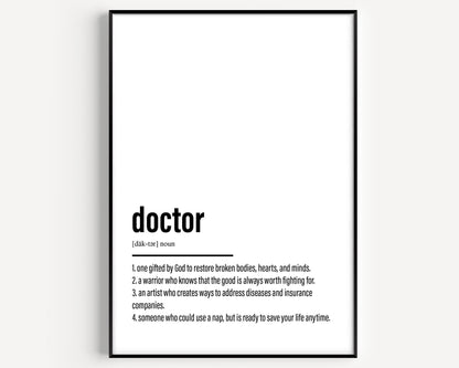 Doctor Definition Print V3 - Magic Posters