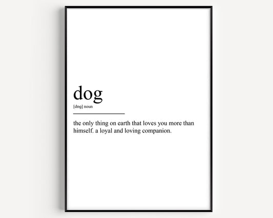 Dog Definition Print - Magic Posters