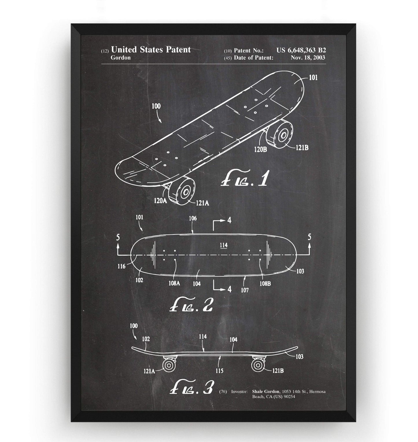 Double Kick Skateboard Patent Print - Magic Posters