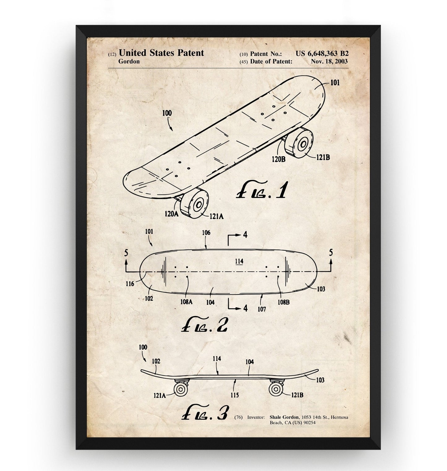 Double Kick Skateboard Patent Print - Magic Posters