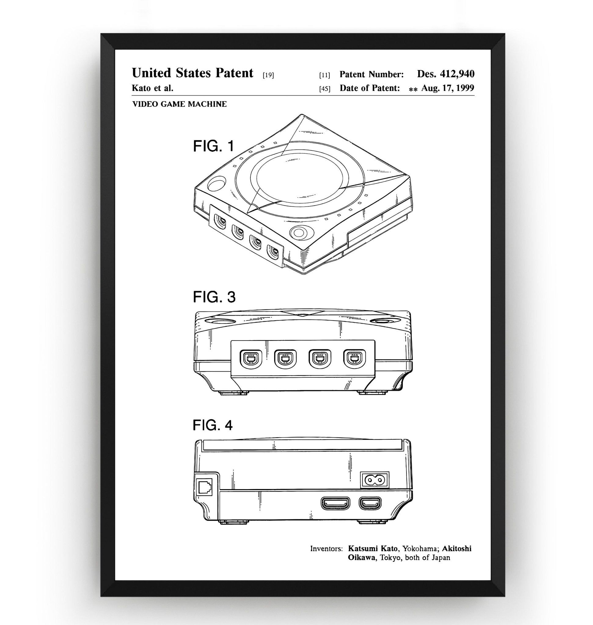 Dreamcast 1999 Patent Print - Magic Posters