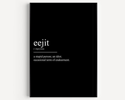 Eejit Definition Print - Magic Posters