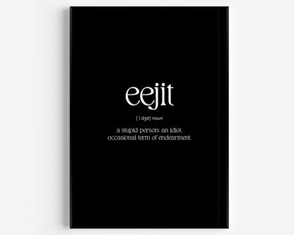 Eejit Definition Print - Magic Posters