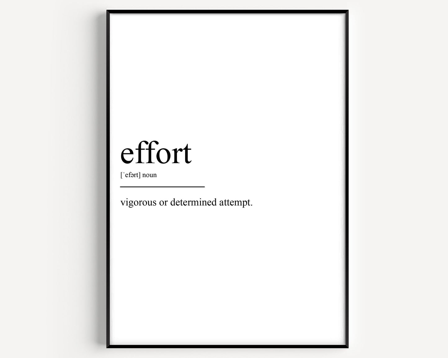 Effort Definition Print - Magic Posters