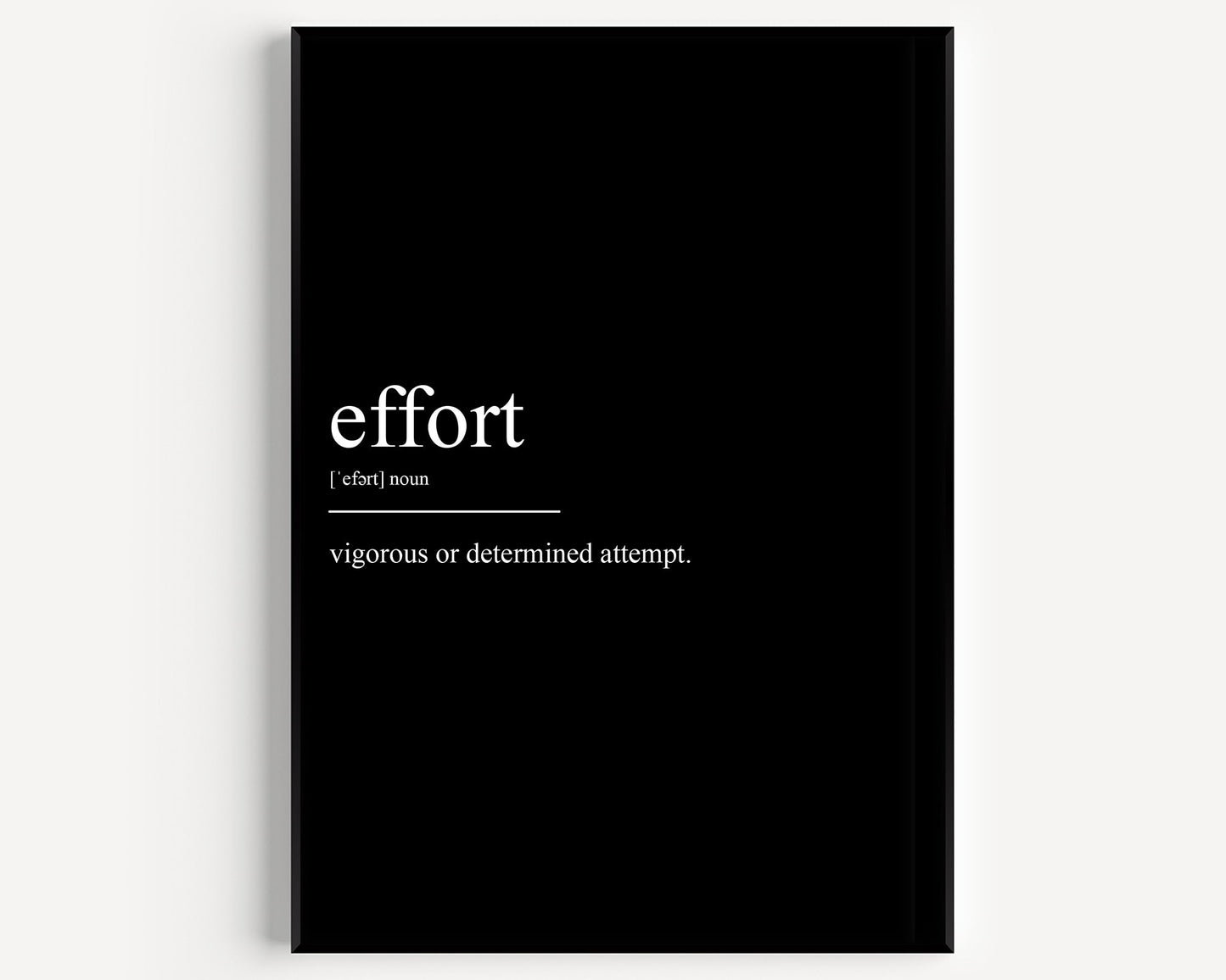 Effort Definition Print - Magic Posters