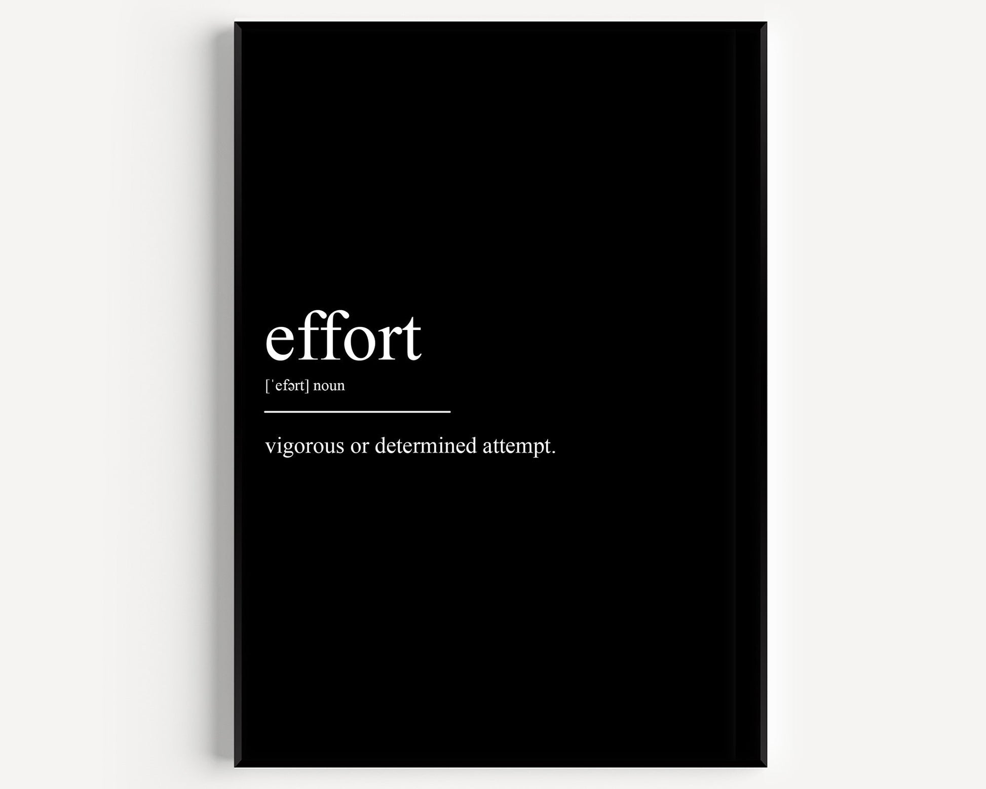 Effort Definition Print - Magic Posters