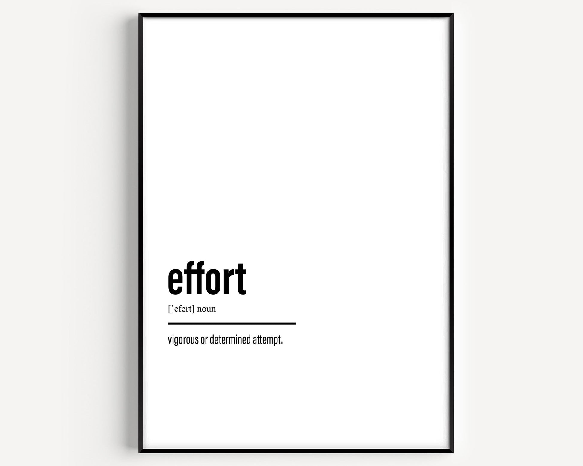 Effort Definition Print - Magic Posters