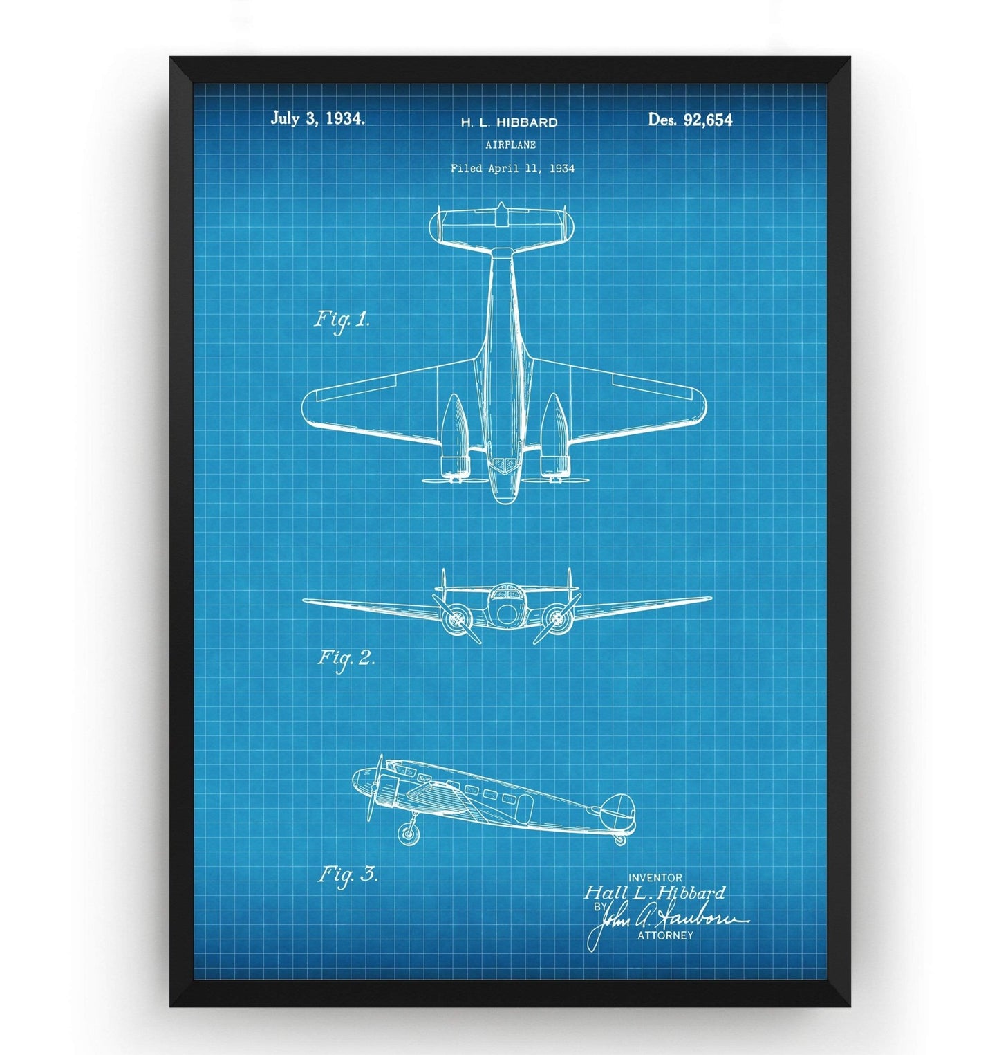 Electra Airplane Patent Print - Magic Posters