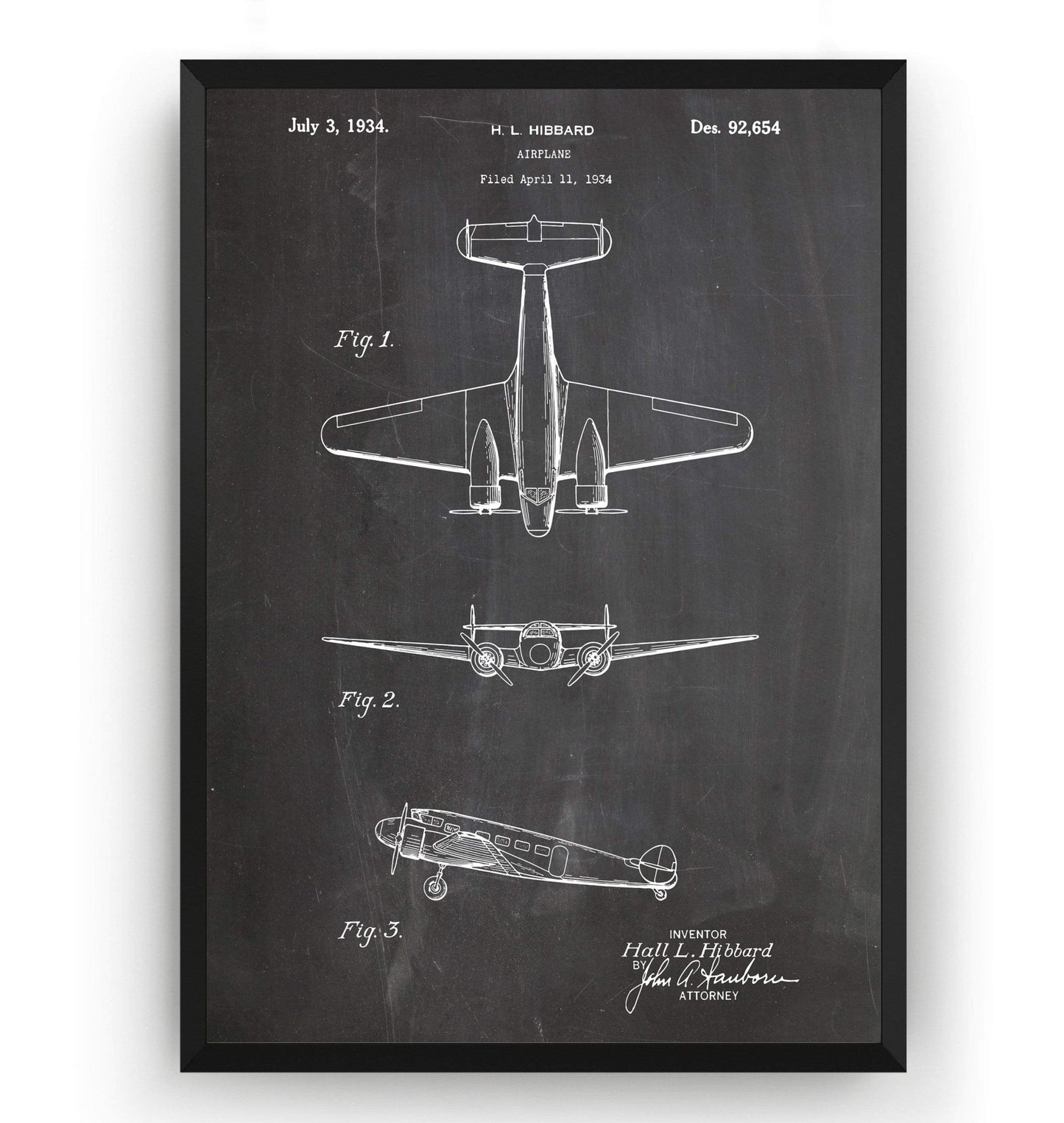 Electra Airplane Patent Print - Magic Posters